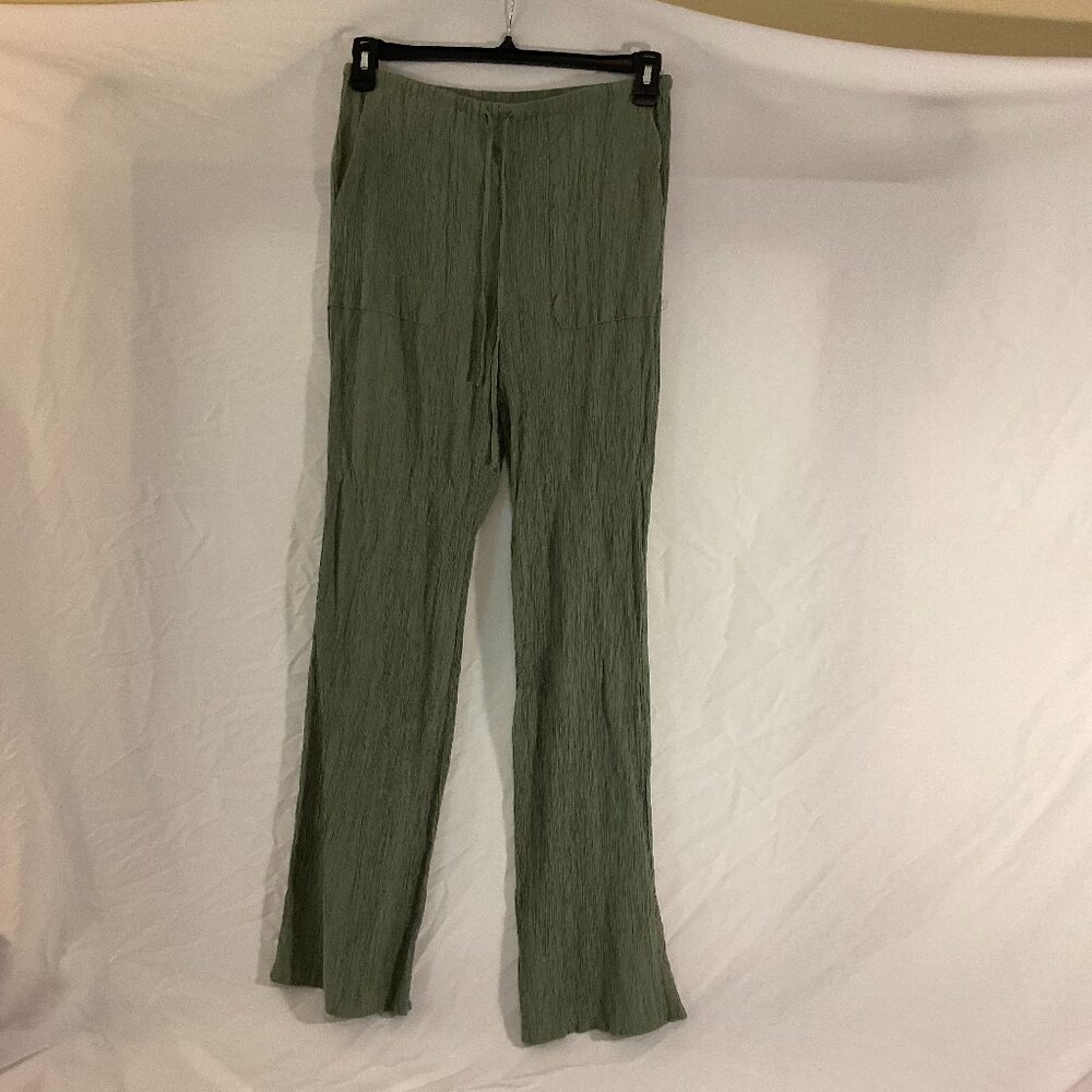 Zara, Army Green, Textured Pants, Sz M